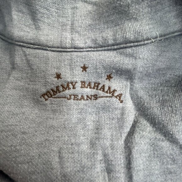 Tommy Bahama Jeans Mens 1/4-Zip Mock Neck Pullover Sweater Gray Knit Casual - Picture 3 of 7